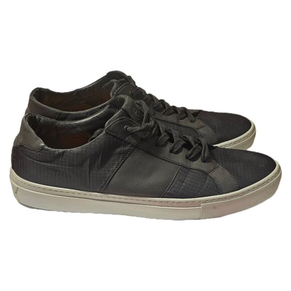 Greats Brooklyn Men's SZ 13 black Canvas and Leather Lace Up Casual Sneaker - Picture 2 of 8